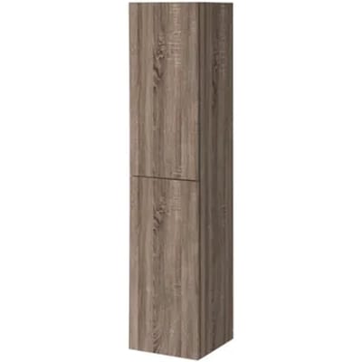 Aquavive Hoge Badkamerkast Cec/sav 35cm - Donker Eiken Houtlook - Met 2 Deuren - 35x160x35cm