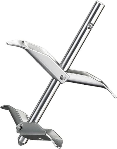 Tuinankers - Foliedragers Kas - Kas Stabiliseren - Roestbestendig Staal - 18 cm - Zilver