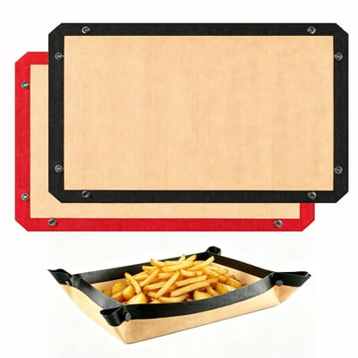 Siliconen bakmat 40 x 30 cm - 2 stuks - lekvrij - ideaal voor oven en airfryer - ShopVlot