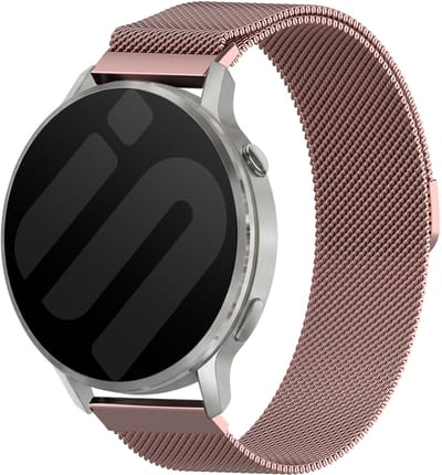Strap-it 22mm Milanese band - Universeel 22mm geschikt voor Garmin Vivoactive 4 / Garmin Venu 4 - 45mm / Garmin Venu 3 / Garmin Venu 2 / Garmin Forerunner 570 - 47mm / Garmin Forerunner 265 / Garmin Forerunner 255 - Roze