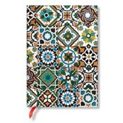 Paperblanks cahier, portuguese tiles porto, hardcover, formaat midi 13 x 18 cm, gelinieerd
