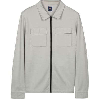 Baileys Vest Sweat Full Zip Double Chest Pocket Two-Tone Midden Grijs / male
