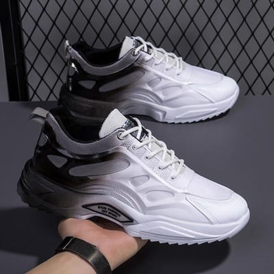 Daddy Schoenen Nieuwe Koreaanse Stijl Schoenen Heren Ademend Trendy Alles-match Sport en Vrije Tijd Hardloopschoenen 42 black