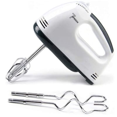 QTTVBTNA -Elektrische Handmixer – Handklopper met 4 Kloppers – Automatische Eierklopper en Roomklopper – Compacte Mixer voor Bakken, Slagroom, Deeg en Desserts – Europees Standaardmodel