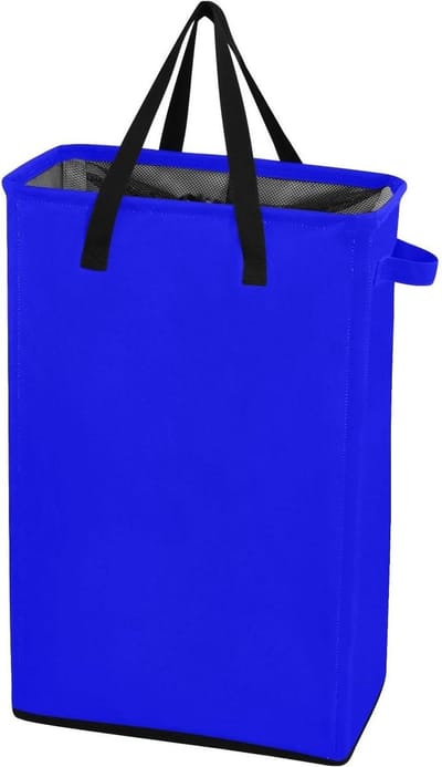 Wasmand - Waszak Vuilnisbak - Ruimte Besparen - Ultraslank Ontwerp - 48L - Blauw