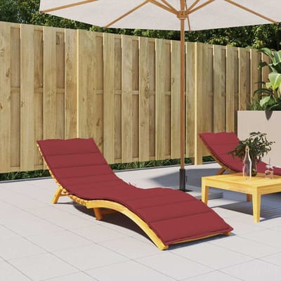 vidaXL - Ligbedkussen - 200x60x3 - cm - oxford - stof - wijnrood