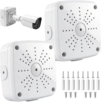 Beveiligingscamera Aansluitdoos - Dome Camera Box - Kabel Beheer - Waterdichte Bescherming - 2 Stuks - Wit