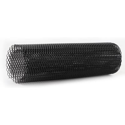 6x12mm Aluminiumlegering Auto Grille Mesh Net Rooster Carrosserie Bumper Ruitvormige Grille Universeel black