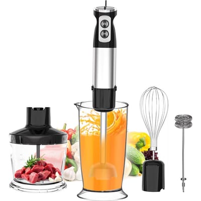 Blender Vijf Delen Thuis 600W Grote Kracht Kookmachine Handheld Garde Breekstaaf Maalbeker Vlees US Plug wit