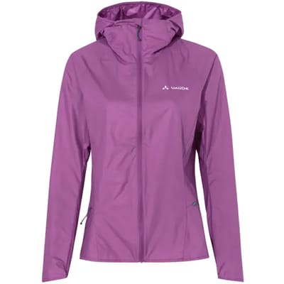 VAUDE Scopi windjas, buitenjas, dames outdoor sportjasjes, niet-waterdicht, winddicht, met capuchon, slim fit