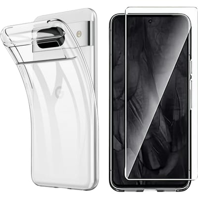 CaseBody Pixel 8 Pro Hoesje met Gehard Glas Screenprotector Transparant
