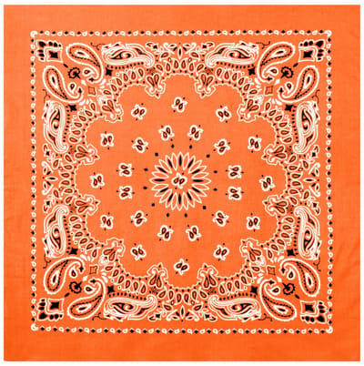 Fako Fashion - Bandana - Hoofddoek - Mondbescherming - Zakdoek - Sjaal - Paisley II - Oranje