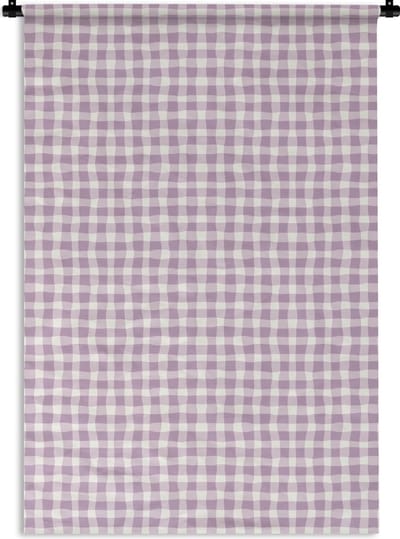 Wandkleed - Wanddoek - Pastel - Paars - Patronen - 120x180 cm - Wandtapijt
