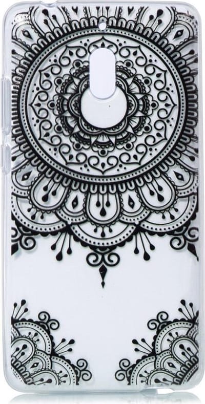 Shop4 - Geschikt voor Nokia 2.1 (2018) Hoesje - Zachte Back Case Mandala Zwart