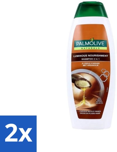 Palmolive Naturals - 2in1 Shampoo - Luminous Nourishment - Voedend & Glanzend - 350 ml - Voordeelverpakking - 2 stuks