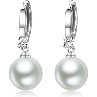 925 Sterling Zilver Lange Parel CZ Hangende Oorbellen Voor Vrouwen Verloving Bruiloft Sierlijke Accessoires Mode Oorbel Cadeau gray