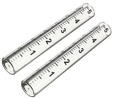 Glazen Regenmeter Set van 2 - 5 Inch Capaciteit voor Nauwkeurige Neerslagmeting