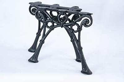 Gietijzeren bankpoten set voor houten planken - 2 stuks - Zwart - 46 x 39 x 37,5 cm