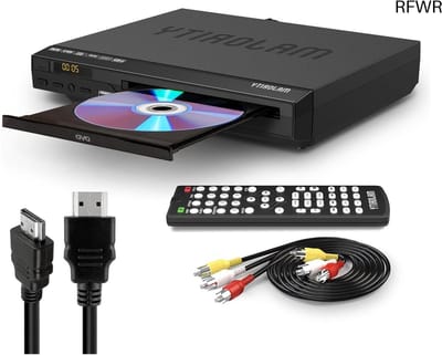 HDMI DVD Speler voor TV | Mini DVD Speler met 1080p Upscaling, Regiovrij, USB en MP3 | Inclusief HDMI Kabel en Afstandsbediening