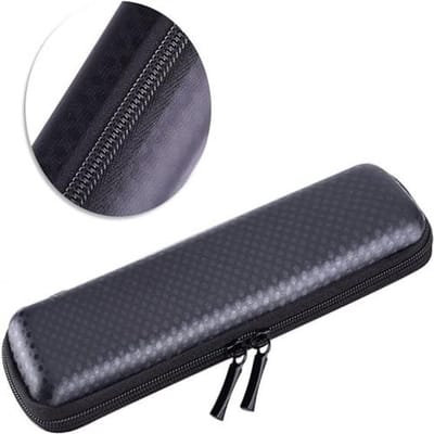 Crrynuo Pencil Case - Draagbare harde draagtas - Make-up kwasten opbergtas Pencil Case voor volwassen meisjes jongens, zwart, stippen