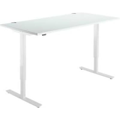 Schäfer Shop  Select Bureautafel START UP, eentraps elektr. in hoogte verstelbaar, B 1600 mm, lichtgrijs/wit
