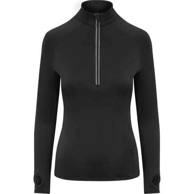 Damessportshirt 'Cool-Flex 1/2 Zip Top' Black - L