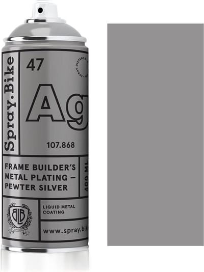 Spray.Bike Zilveren Fietsframe Spuitverf - Frame Builder's Metal Plating - Pewter Silver - 400ml Spuitbus