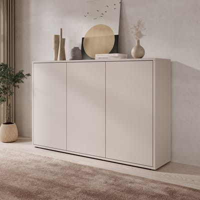 Meubella - Amber - Dressoir - Beige - 154x35x99 cm