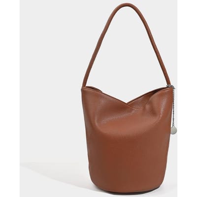 Trendy Zachte Bucket Bag Eenvoudige Dagelijkse Tas Textuur Schoudertas Vrouw