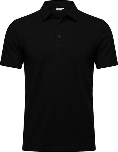 Vercate - Heren Polo - Japanese Knitted - Piqué Katoen - Slim Fit - Poloshirt met Korte Mouwen - Zwart - Maat: S