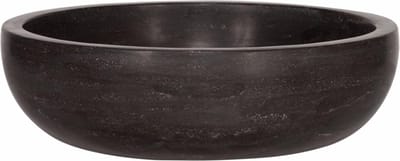 Saqu Nature Collection Waskom - Ø 40 cm - Zwart Natuursteen - Opbouw - Wastafel