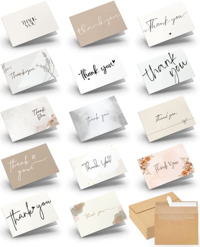 Systemyze 42x Bedankt Kaartjes Met Envelop – Thank You Cards – Wenskaarten – A6 Formaat
