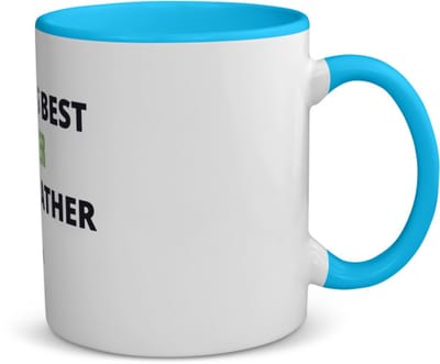 Akyol - worlds best farther koffiemok - theemok - blauw - Papa - cadeau papa - cadeau - verjaardag papa - vaderdag - beste papa - 350 ML inhoud