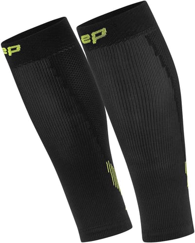 CEP Run Compressie Kuit Sleeves - Zwart/Groen - Kuitomvang Dames 39-44 cm