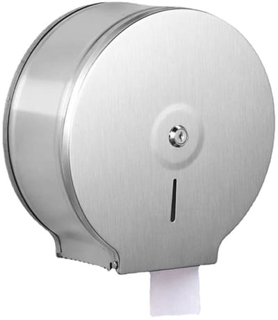 Dailygoods- Toiletpapierdispenser Jumbo - Wandmontage - Roestvrij Staal - Waterdicht - Antiroest - Afmetingen 27x26x11,8 cm - Toiletrolhouder