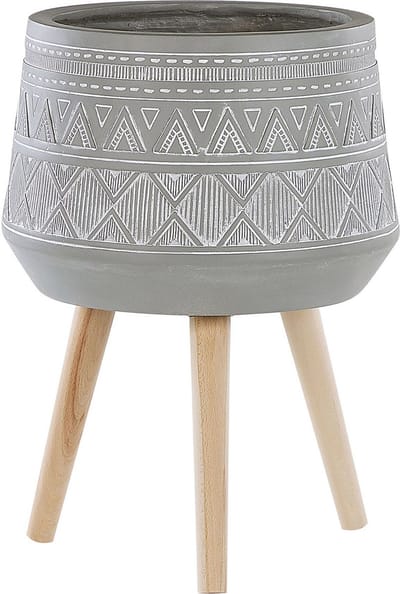 MALAKI - Plantenbak - Lichtgrijs - 44 cm - Magnesiumoxide
