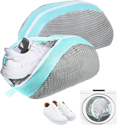 Schoenwaszak voor de wasmachine - Set van 2 - Lichtgewicht en herbruikbare netzakken voor sneakers, 39 x 25 x 9 cm, ideaal voor bescherming en efficiënt wassen