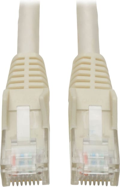 Tripp-Lite N201-004-WH Premium Cat6 Gigabit Snagless Molded UTP Patch Cable, 24 AWG, 550 MHz/1 Gbps (RJ45 M/M), White, 4 ft. TrippLite