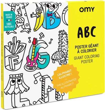 OMY - ABC kleurplaat XXL voor jong en oud - Giant Coloring Poster