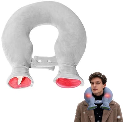 Warmwaterkruik voor de nek - 1800ml -Kruik -Nekkruik van PVC -lekvrije en verwarmende hoes voor warmtetherapie - warmtewikkel voor de nek Nekwarmwaterkruik - Warmwaterkruik met deksel - Geschikt voor het verlichten van spiervermoeidheid -Grijs