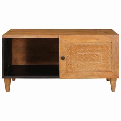 vidaXL - Salontafel - Lichtbruin - 100 - x - 54 - x - 40 - cm - Bewerkt - hout