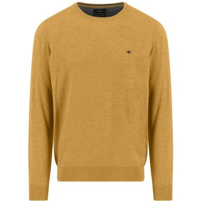 Fynch-Hatton Trui O-Neck Merino Cashmere Amber / male