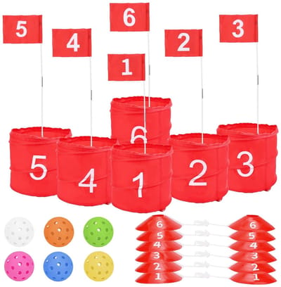 Dailygoods- Golfspel - 6 Holes Set - Golf Yard Game - Lichtgewicht Draagtas - Voor Volwassenen/Kinderen - Buiten Activiteit - Tuinspel