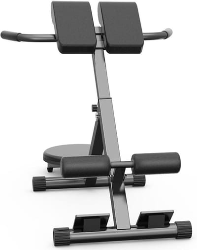 Fitness Bank - Krachttraining Apparaat - Buikspier Training - Verstelbare Kussens - 200 kg Draagvermogen - Zwart