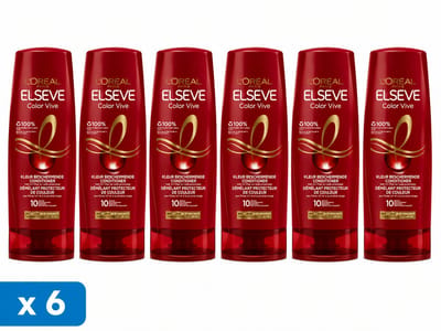 L’Oréal Paris Elseve Color-Vive Conditioner – 6 x 250 ml – Voor Gekleurd Haar – 6 Stuks