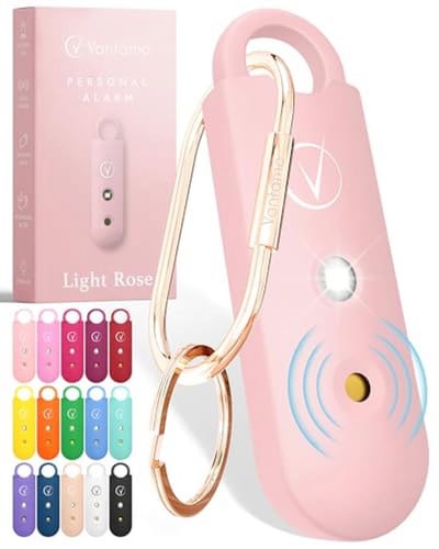 Persoonlijk alarm met stroboscoop-led-licht – Extra luid 130dB sleutelhanger voor zelfverdediging