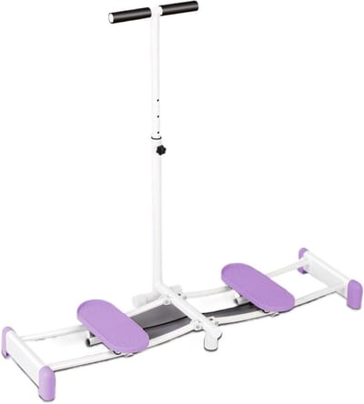 Beentrainer Ski Apparaat - Beenmachine Heuptrainer - Kracht Training - Verstelbare Stangen - 150kg Draagvermogen - Zwart