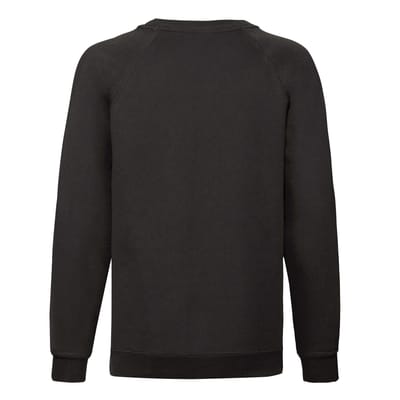 Fruit of the Loom Klassiek Raglan Sweatshirt voor kinderen/Kinderen (Zwart)