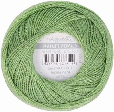 Katoen Garen - Borduurgaren Flos - Fijn Borduren - Biologisch Gemerceriseerd - 165 Meter - Salie groen