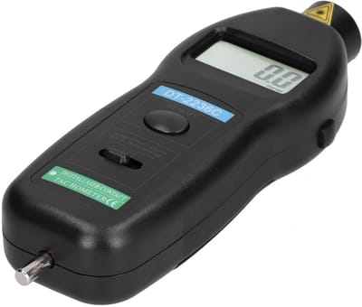 Digitale Toerenteller - Snelheidsmeter Tachometer - Machine Onderhoud - Automatische Nulstelling - 0-99999 RPM - Zwart